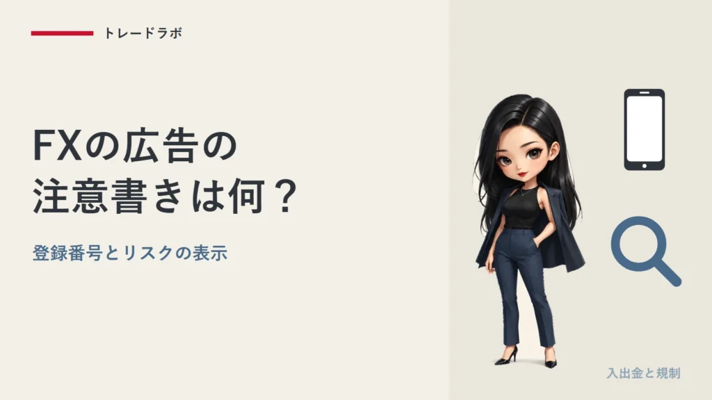 FXの広告の注意書きは何？｜必ず書いてある登録番号とリスク