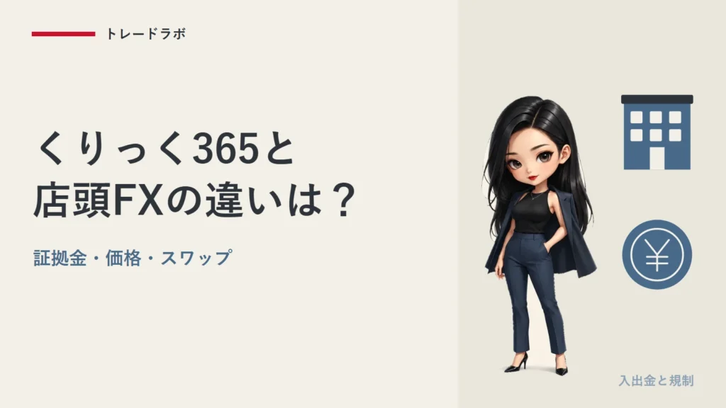 くりっく365と店頭FXの違いは？｜証拠金・価格・スワップの3つ