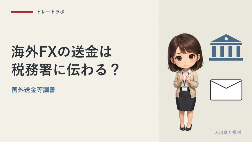 海外FXの送金は税務署に伝わる？｜1回100万円超の国外送金等調書