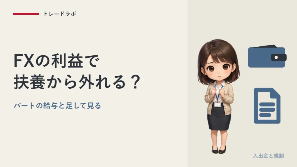 FXの利益で扶養から外れる？｜パート＋FXの所得62万円が線