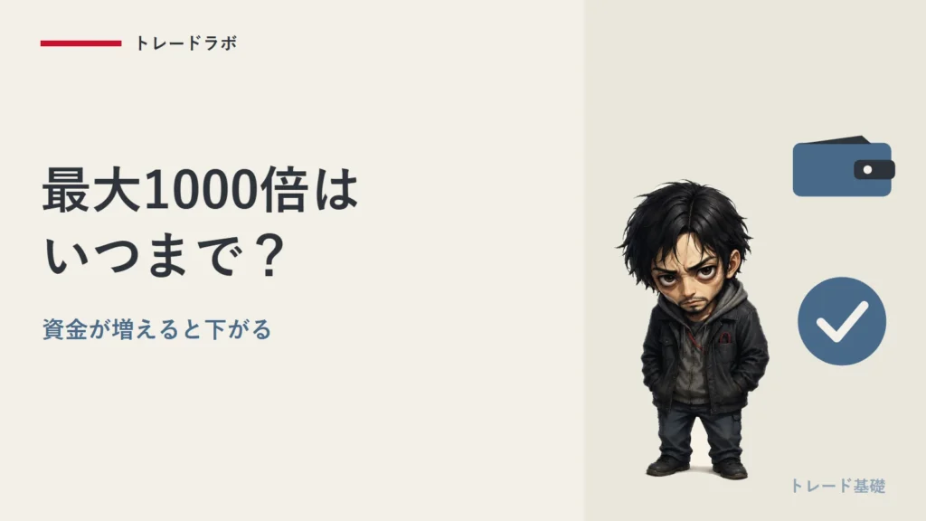 XMの最大1000倍はいつまで？｜資金が増えると下がるレバレッジ
