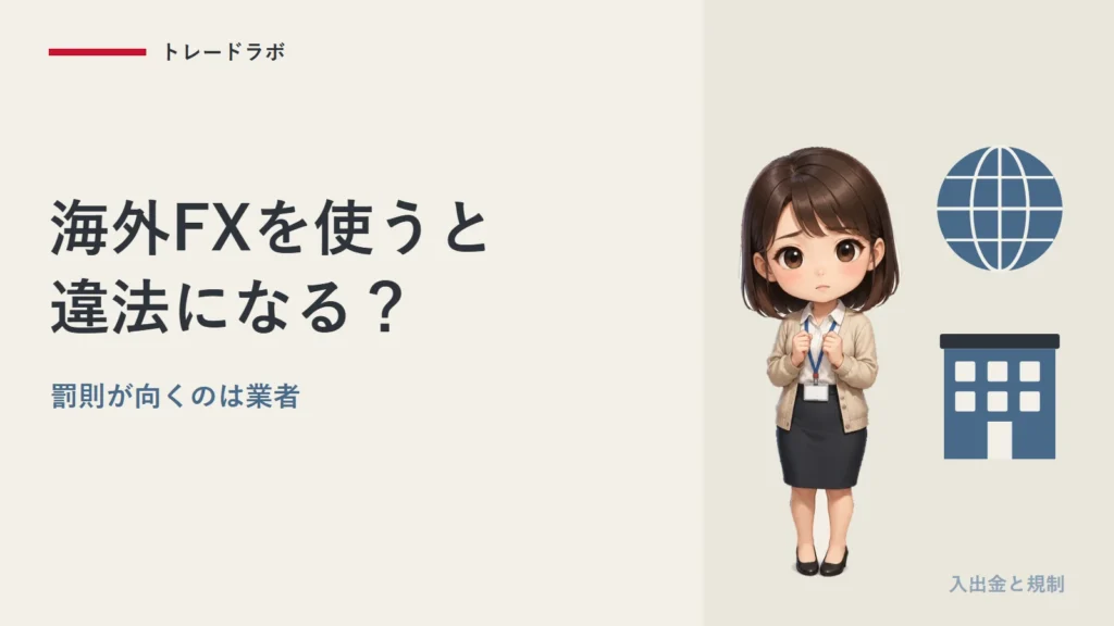 海外FXを使うと違法？｜無登録営業の罰則が向くのは業者